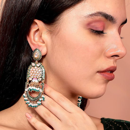 Antique Kundan Dangler Earrings - DIPME