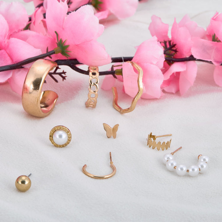 Boho Vibes 9 Pair Earrings Combo - DIPME