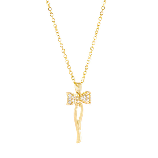 Diamond Bow Pendant Set - DIPME