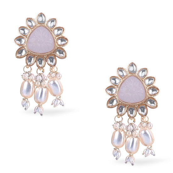 Dusty Pink Lotus Pearl Choker Set - DIPME