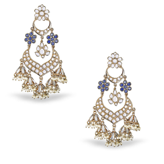 Kundan Chandbali Earrings - DIPME