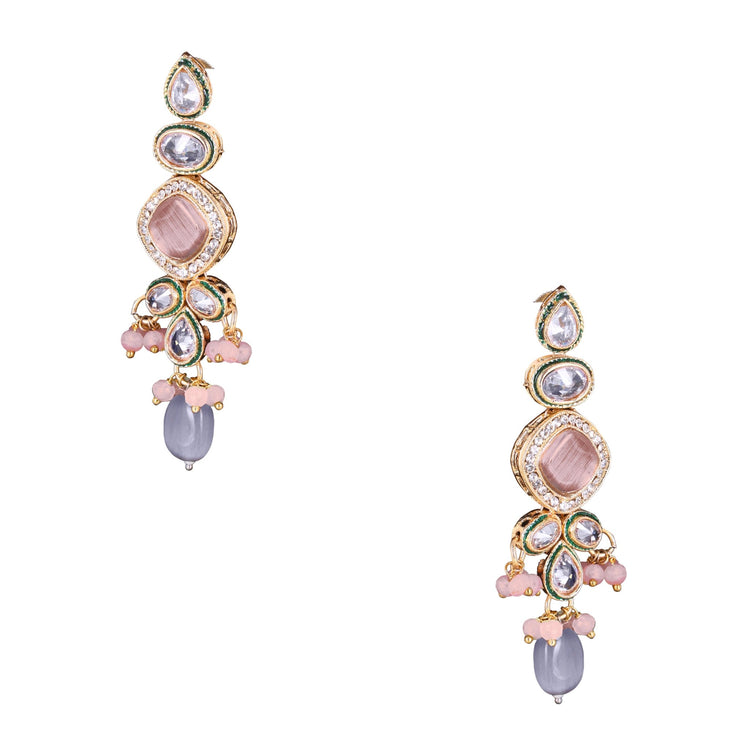 Pastel Multicolor Kundan Set - DIPME