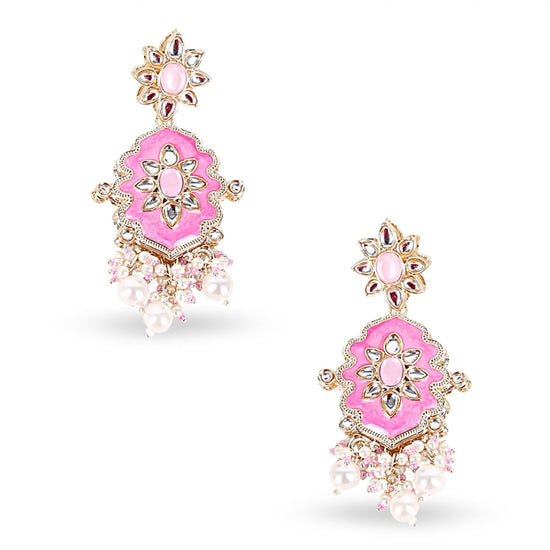 Turquoise Meenakari Pearl Choker Set - DIPME