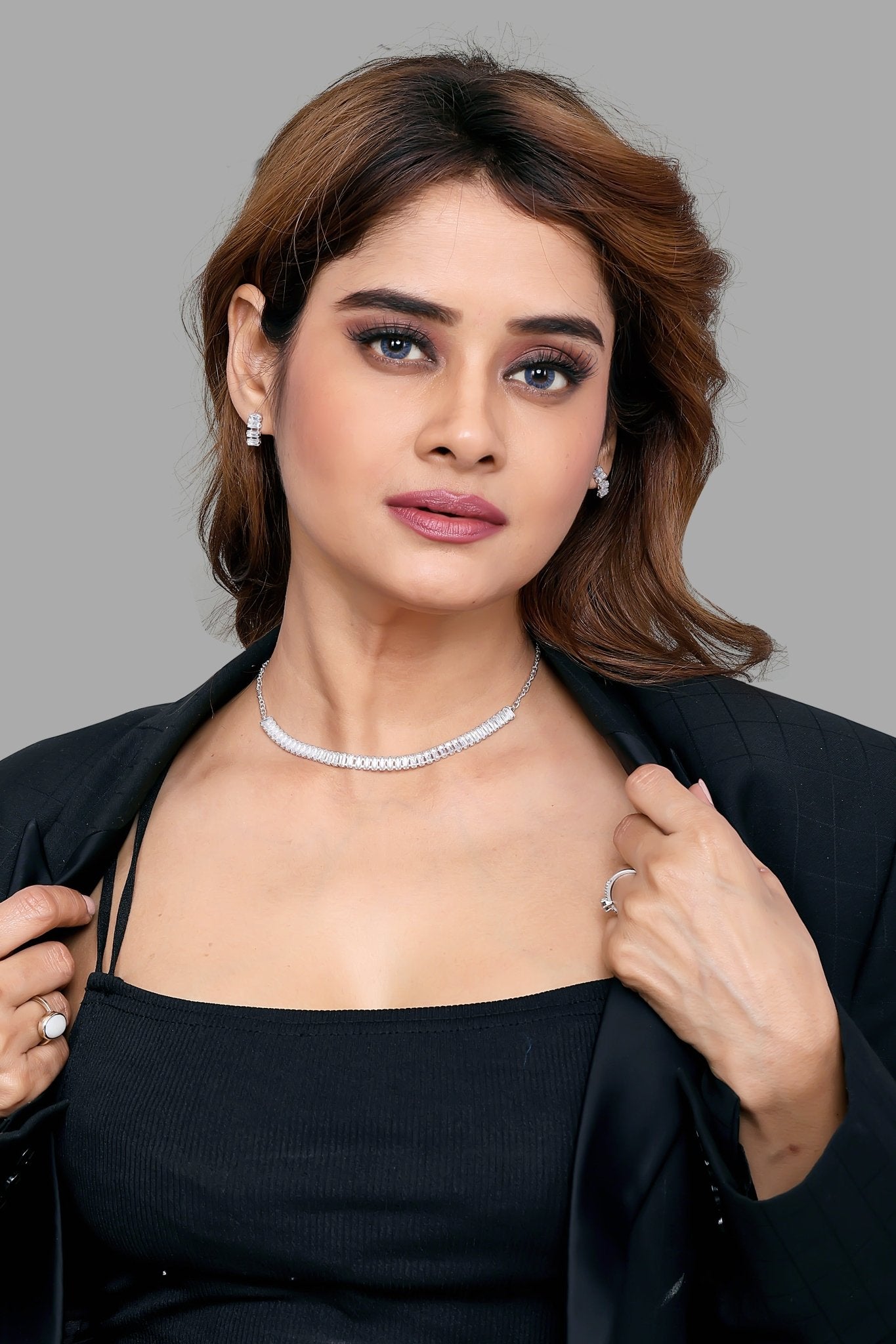 Baguette Stone Choker Set - DIPME