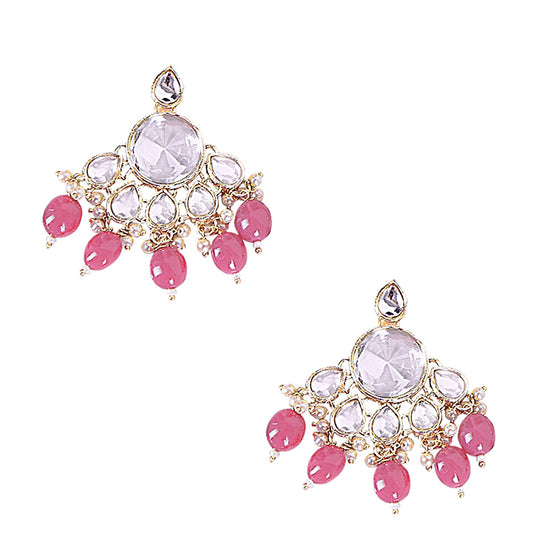 Blush Pink Uncut Kundan - DIPME