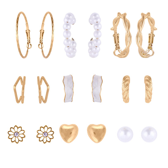 Boho Chic 9 Pair Earrings Set - DIPME