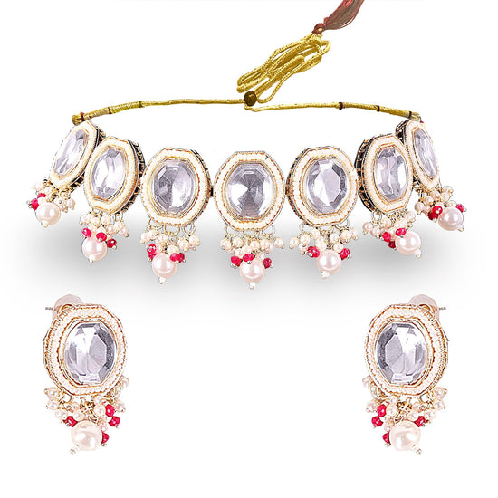 Champagne Gold Kundan Set - DIPME