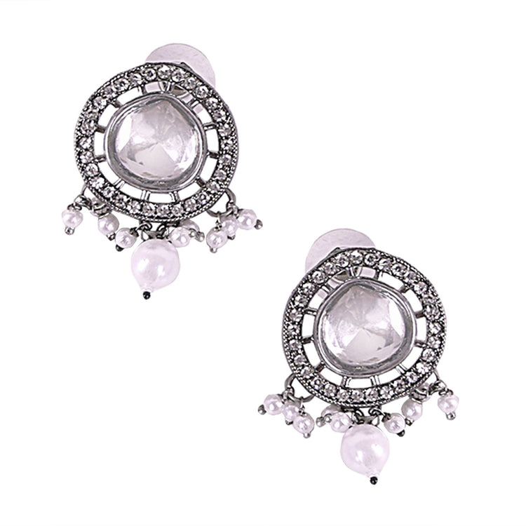 Charcoal Oxidized Choker Set - DIPME