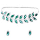 Crystal Leaf Necklace Set - DIPME