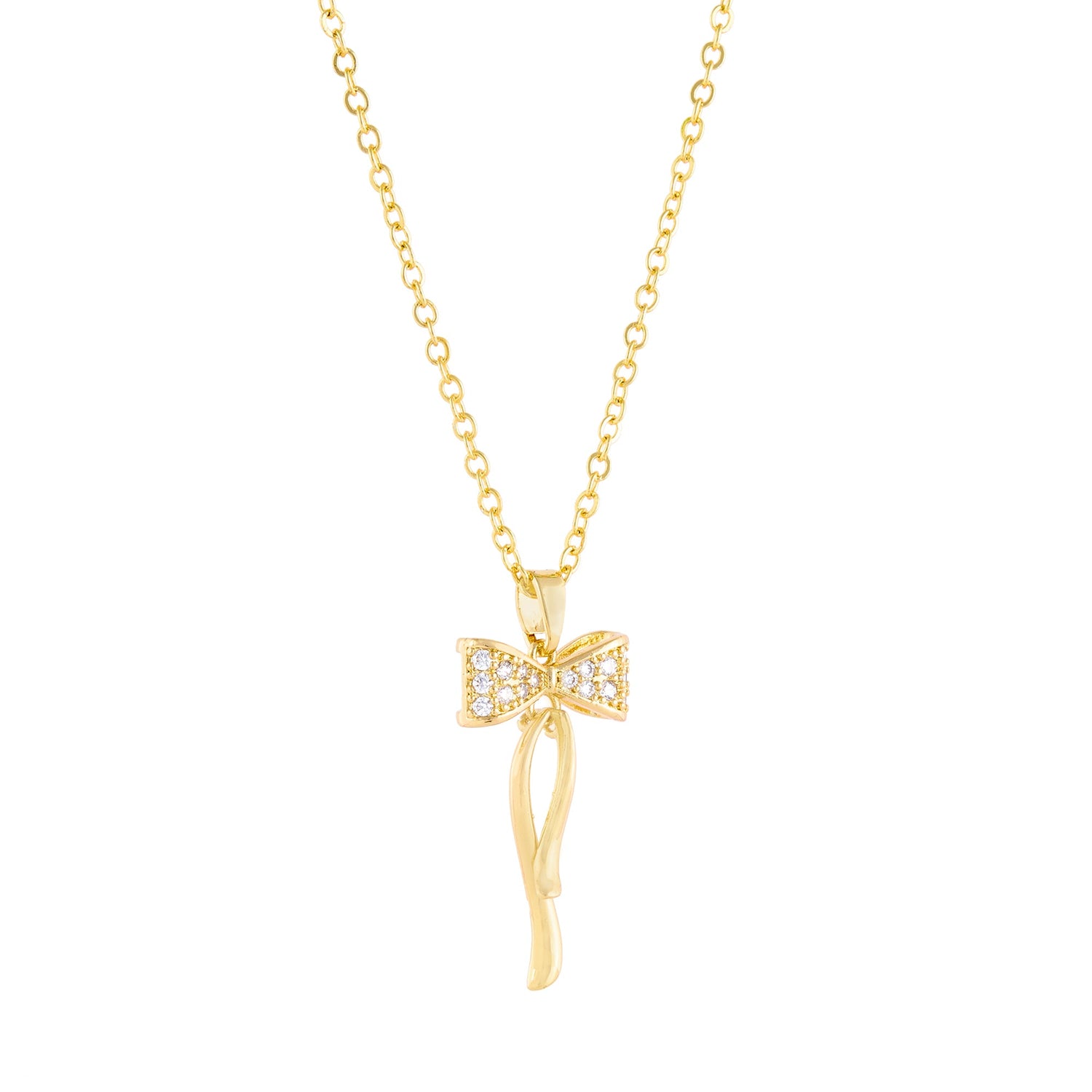 Diamond Bow Pendant Set - DIPME