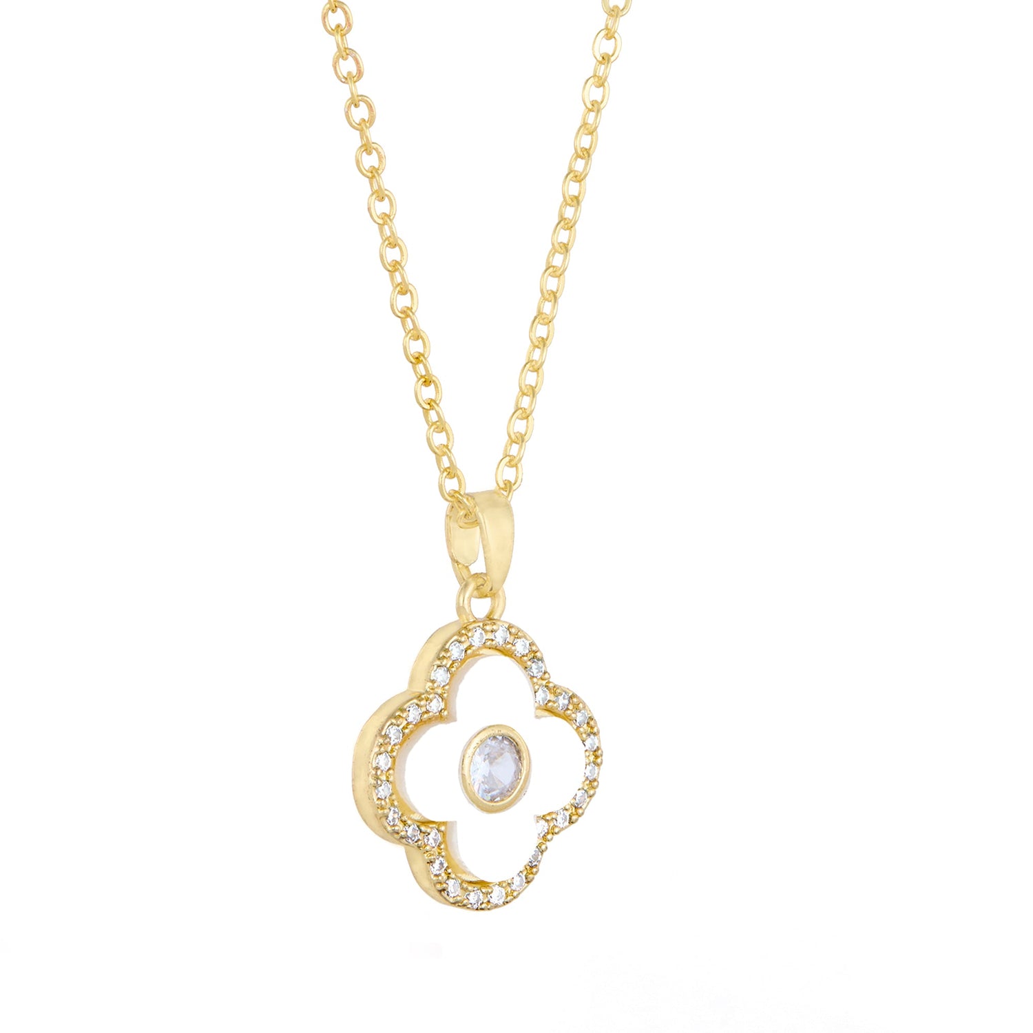 Diamond Clover Pendant Necklace - DIPME
