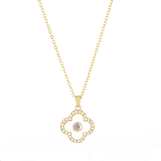 Diamond Clover Pendant Necklace - DIPME