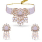 Dusty Pink Lotus Pearl Choker Set - DIPME