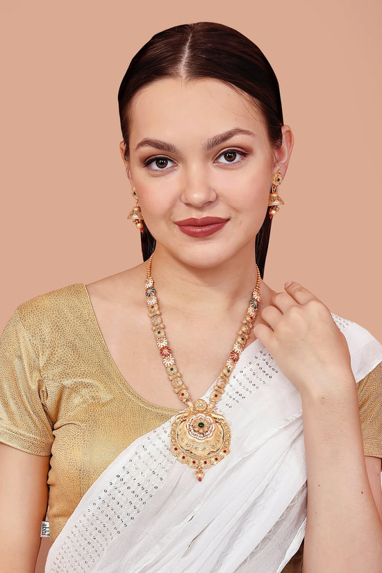 Ethnic Long Temple Necklace - DIPME