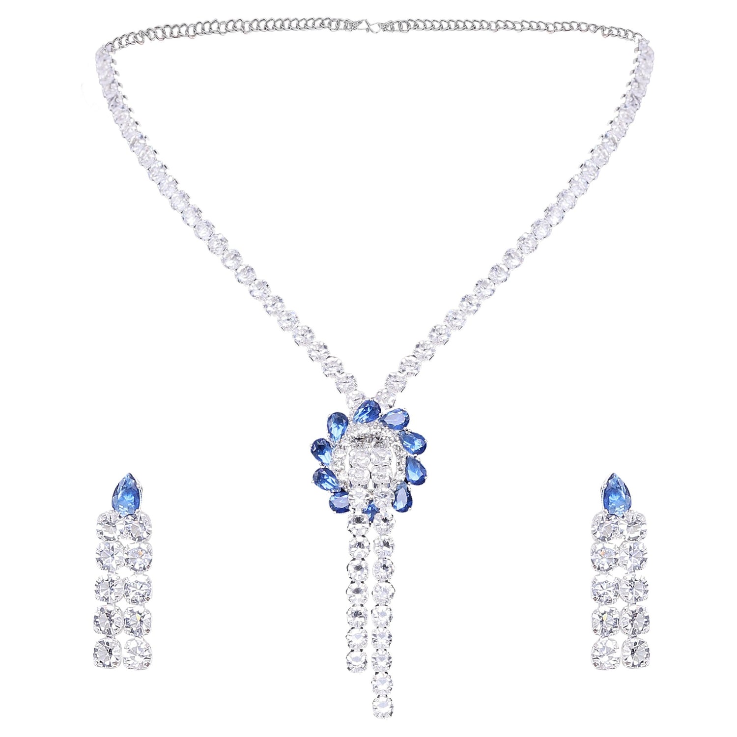 Floral Drop Necklace Set - DIPME