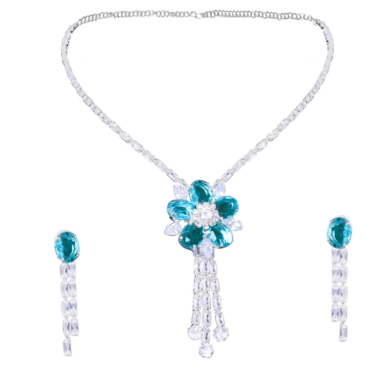 Floral Pendant Necklace Set - DIPME