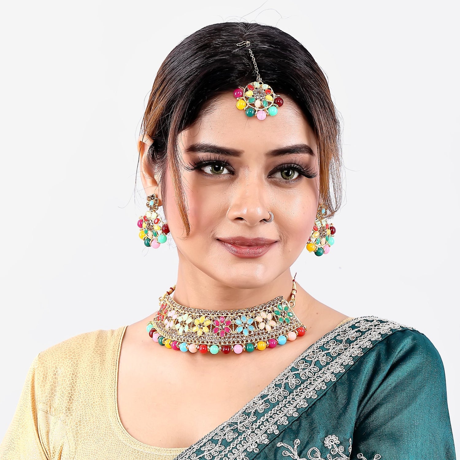 Floral Statement Choker Necklace - DIPME