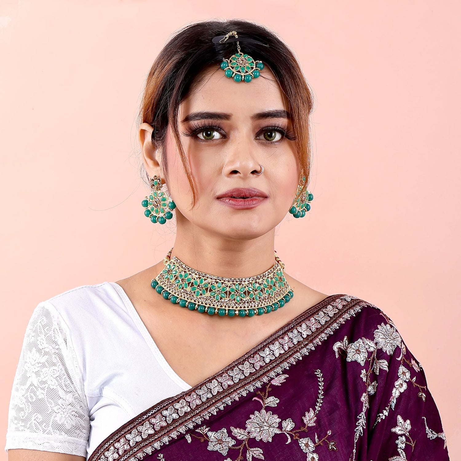 Floral Statement Choker Necklace - DIPME