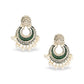 Green Kundan Chandbali - DIPME