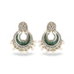 Green Kundan Chandbali - DIPME