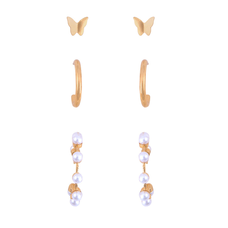 Korean Trend 9 Pair Earring Set - DIPME