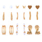 Korean Trend 9 Pair Earring Set - DIPME