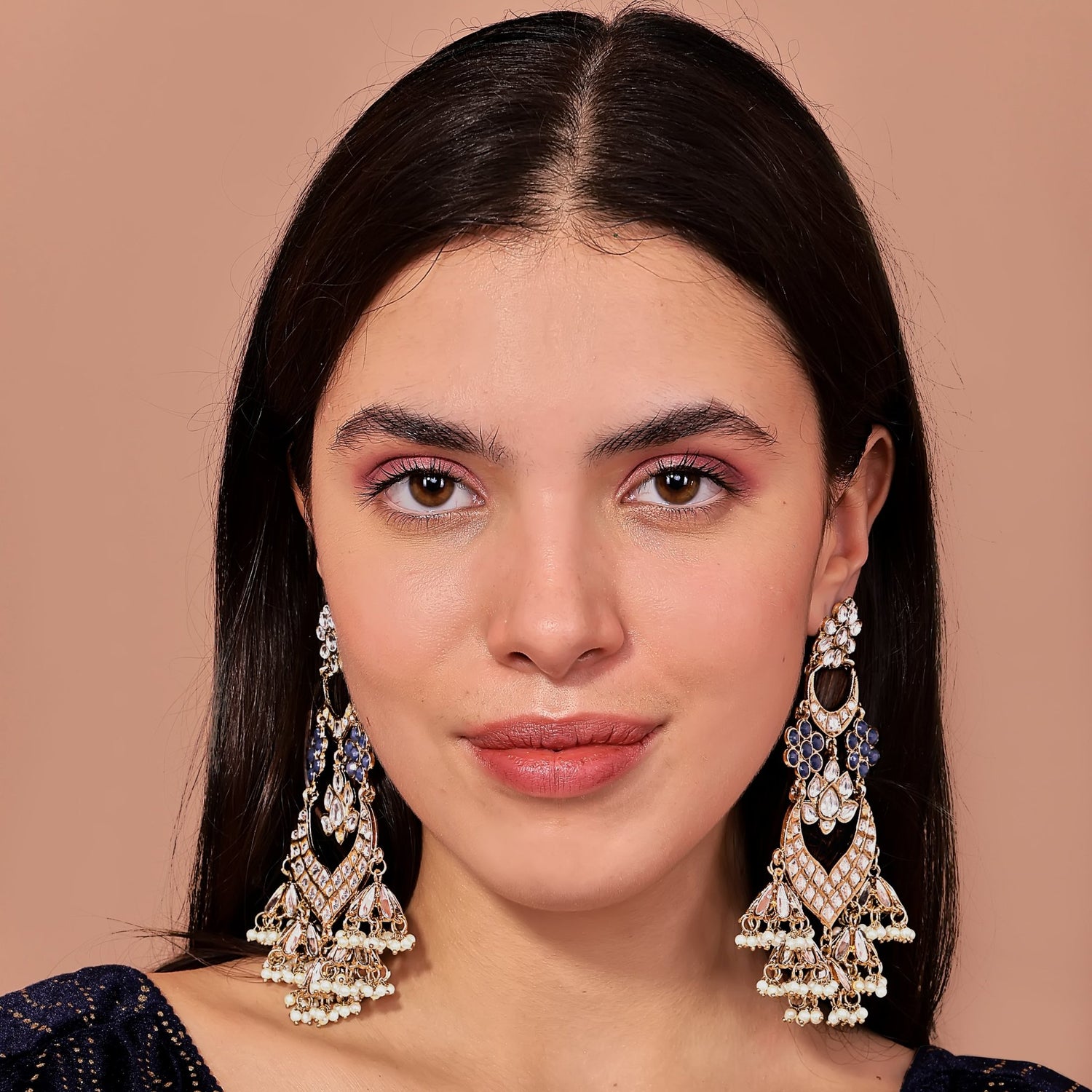 Kundan Chandbali Earrings - DIPME