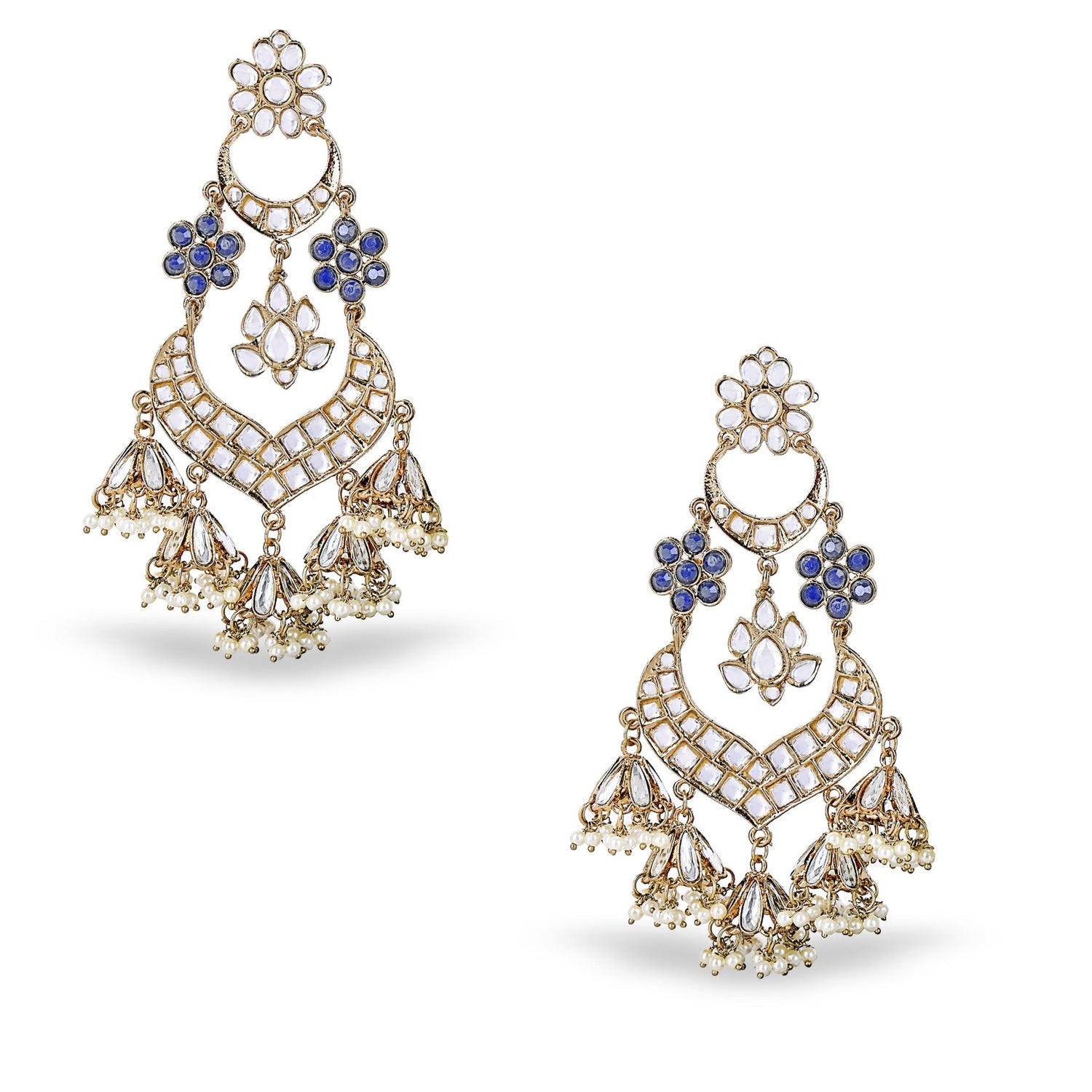Kundan Chandbali Earrings - DIPME