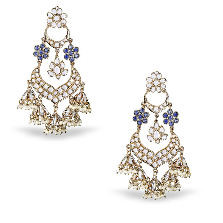 Kundan Chandbali Earrings - DIPME