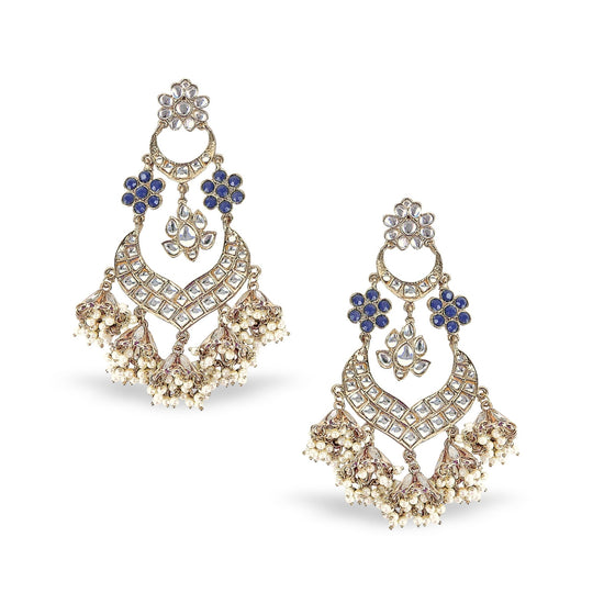 Kundan Chandbali Earrings - DIPME