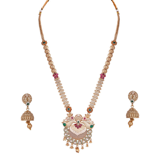 Kundan Temple Necklace Set - DIPME