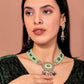 Mint Green Kundan Bridal Choker Set - DIPME