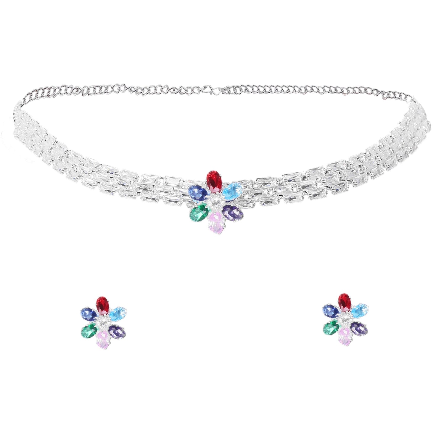 Multicolor Floral Choker - DIPME