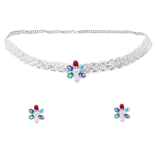Multicolor Floral Choker - DIPME