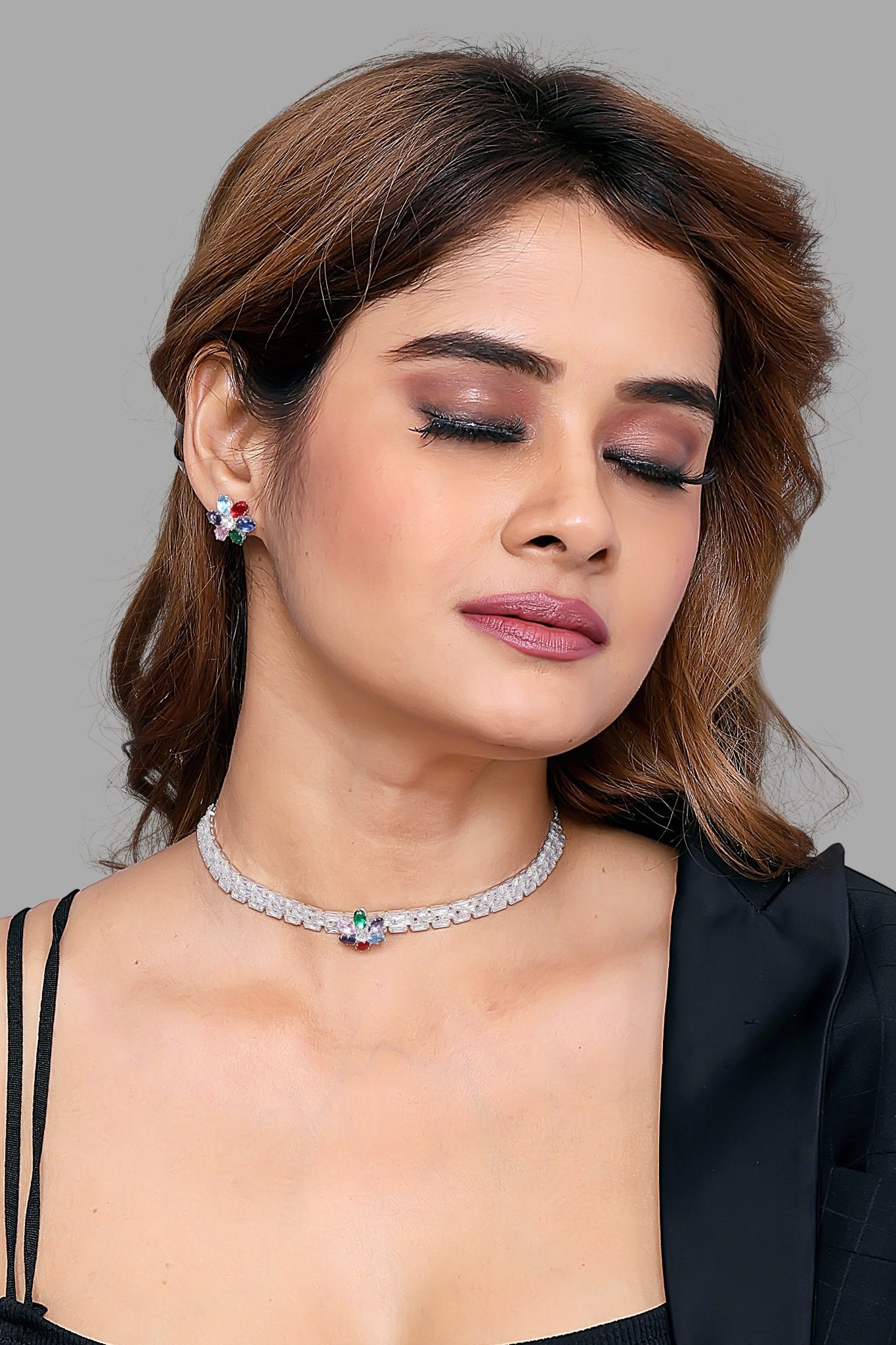 Multicolor Floral Choker - DIPME