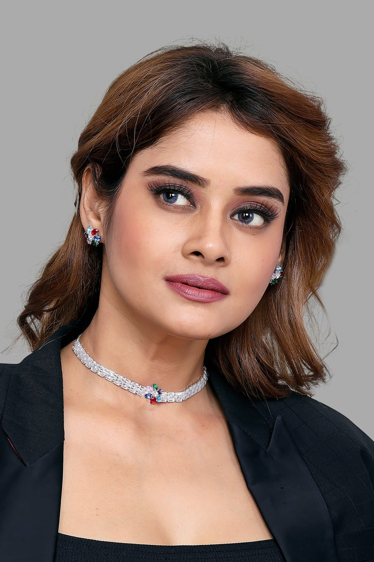 Multicolor Floral Choker - DIPME