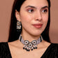 Ocean Blue Kundan Pearl Choker Set - DIPME