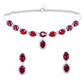 Oval Drop Necklace Set - DIPME