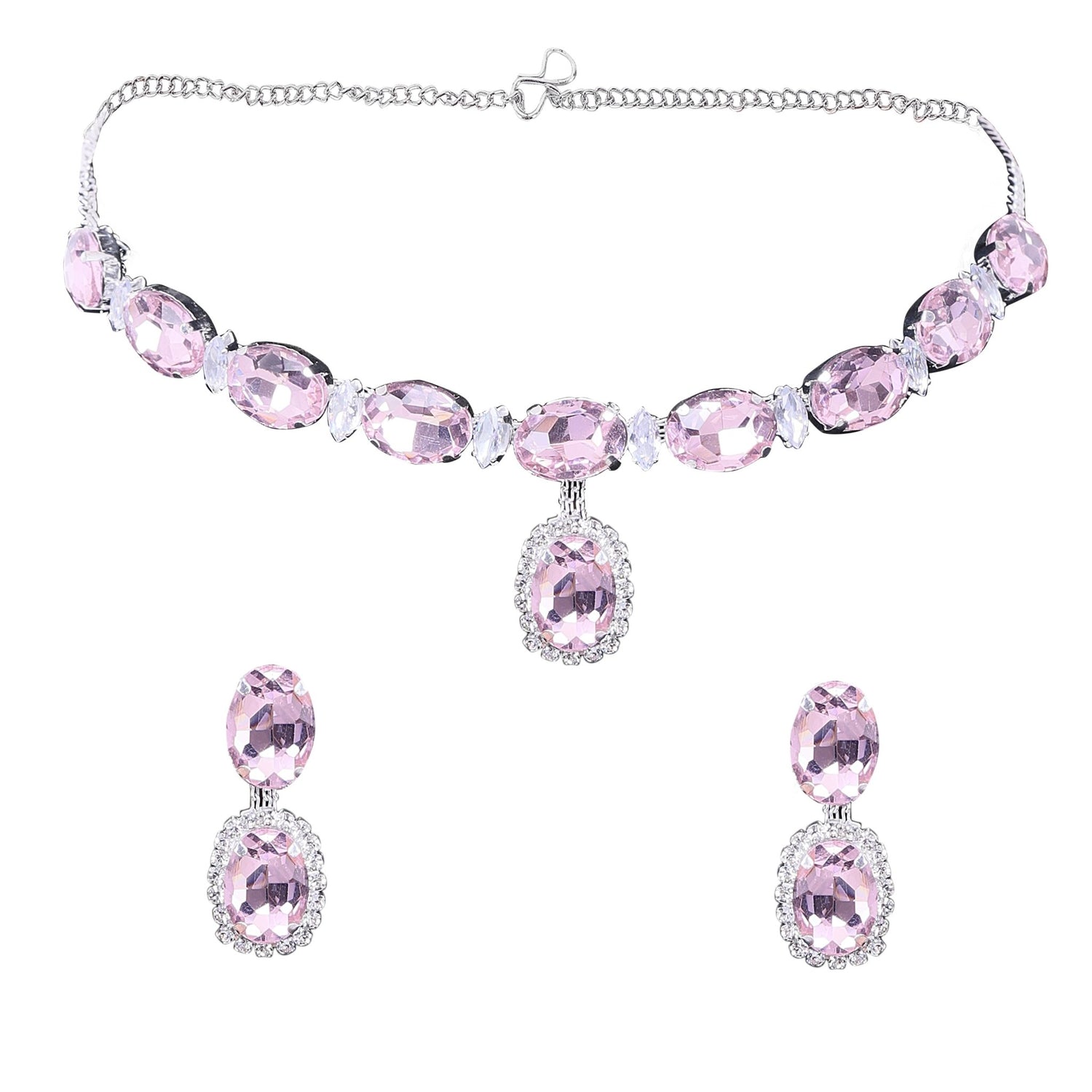 Oval Drop Necklace Set - DIPME