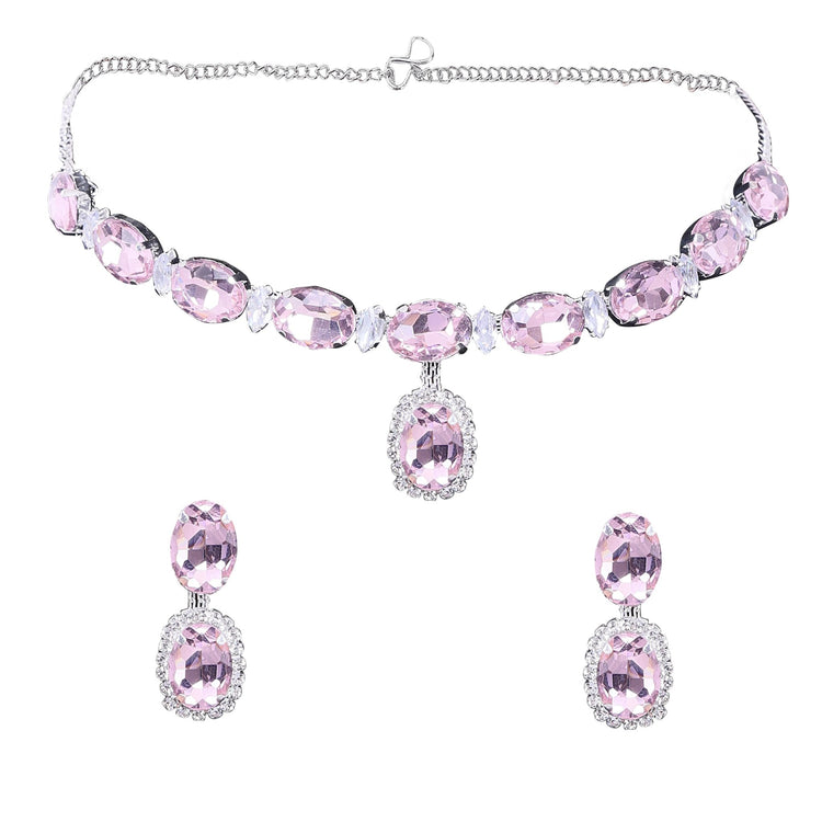 Oval Drop Necklace Set - DIPME
