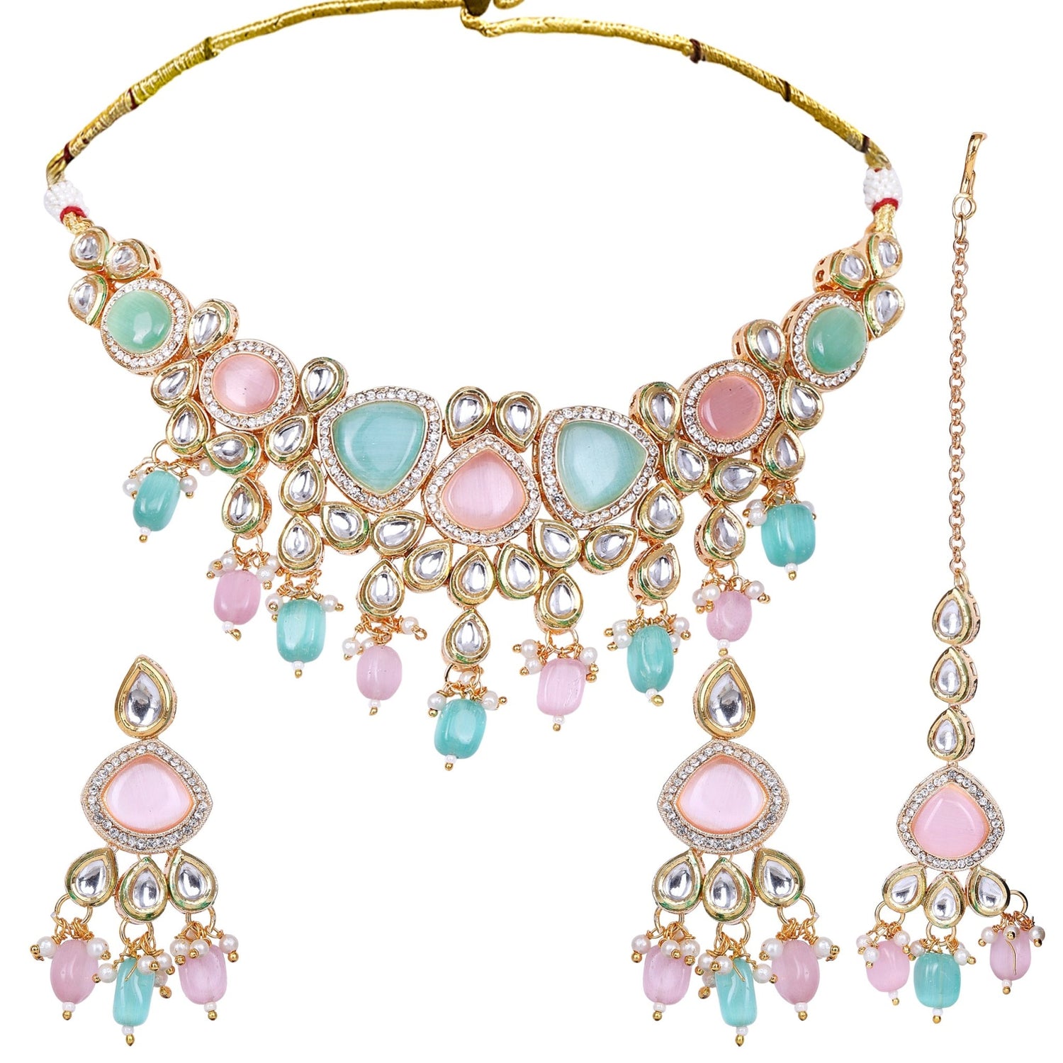 Pastel Uncut Kundan Choker - DIPME