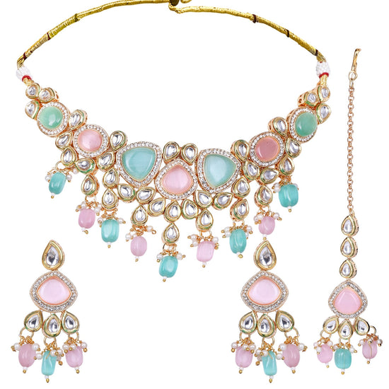 Pastel Uncut Kundan Choker - DIPME