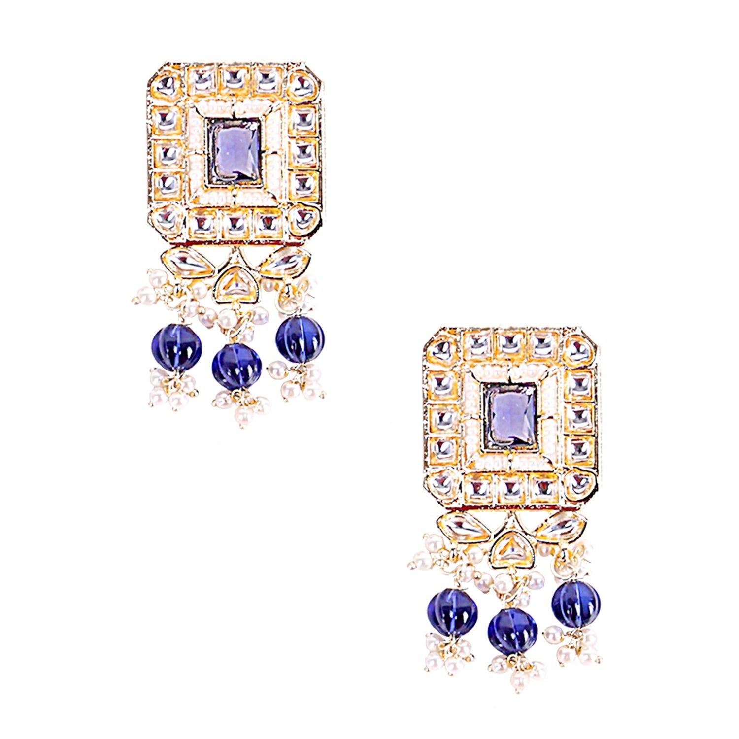 Royal Blue Kundan Choker - DIPME