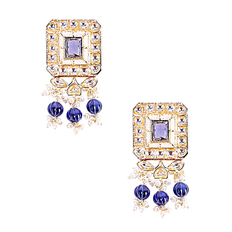 Royal Blue Kundan Choker - DIPME