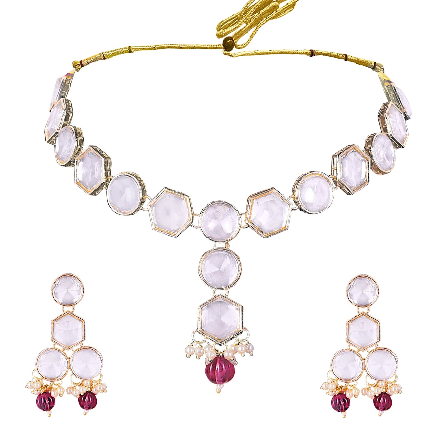 Royal Blue Uncut Kundan Set - DIPME