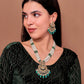 Sage Green Kundan Long Set - DIPME