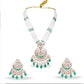 Sage Green Kundan Long Set - DIPME