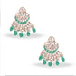 Sage Green Kundan Long Set - DIPME