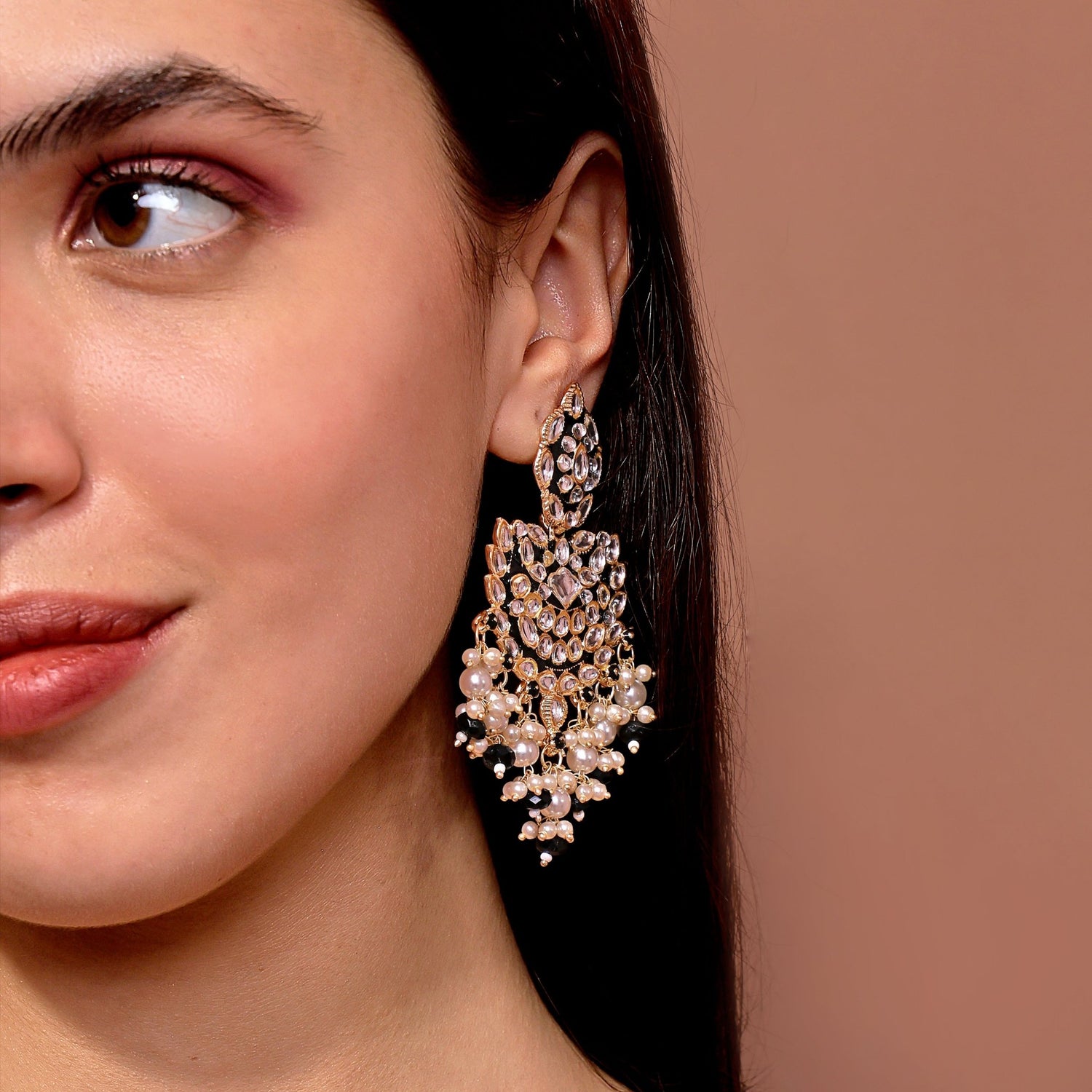 Stone Chandbali Earrings - DIPME