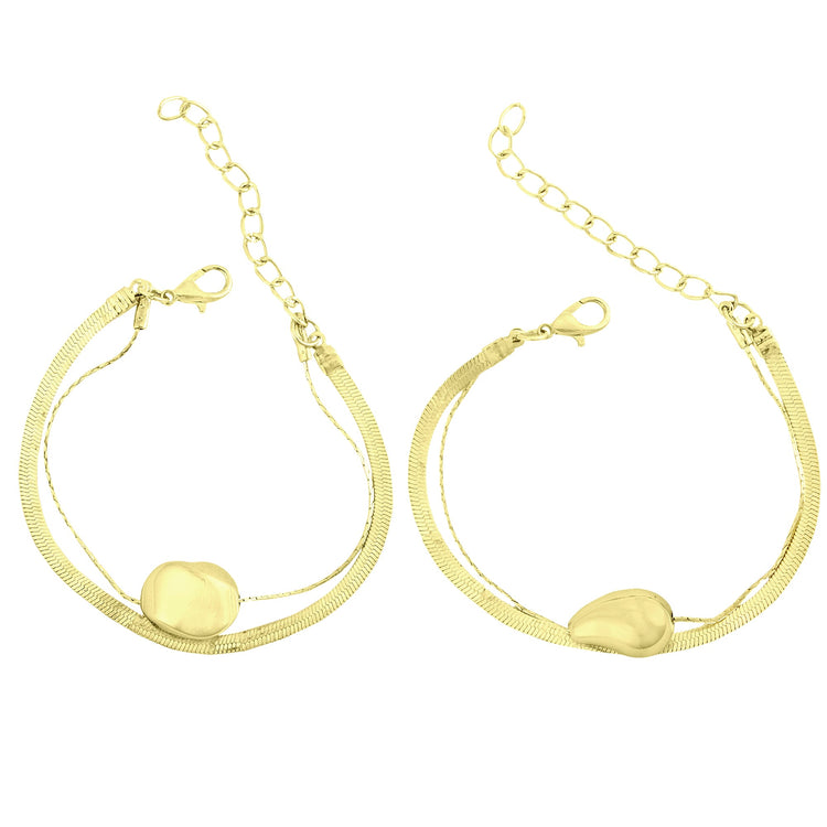 Stone Drop Layer Bracelet Combo - DIPME